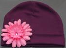 Трикотажная шапочка для девочки, цвет пурпурный